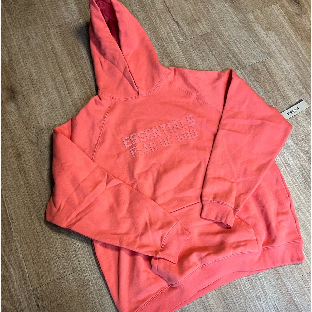 Essentials Fear of God Coral Hoodie Size XL